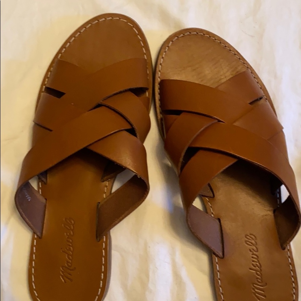 Brown leather Madewell sandals